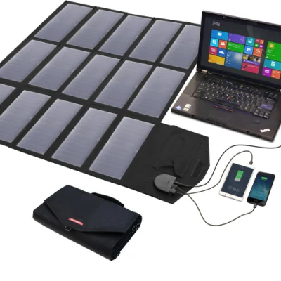 Dual USB and DC Folding Solar Panel 100W Portable Solar Panel for Charging Phones Cameras Laptops